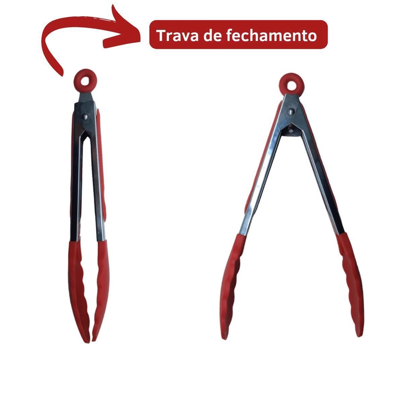 Kit Utensílios de Cozinha 12 Pçs - Silicone e Cabo de Madeira